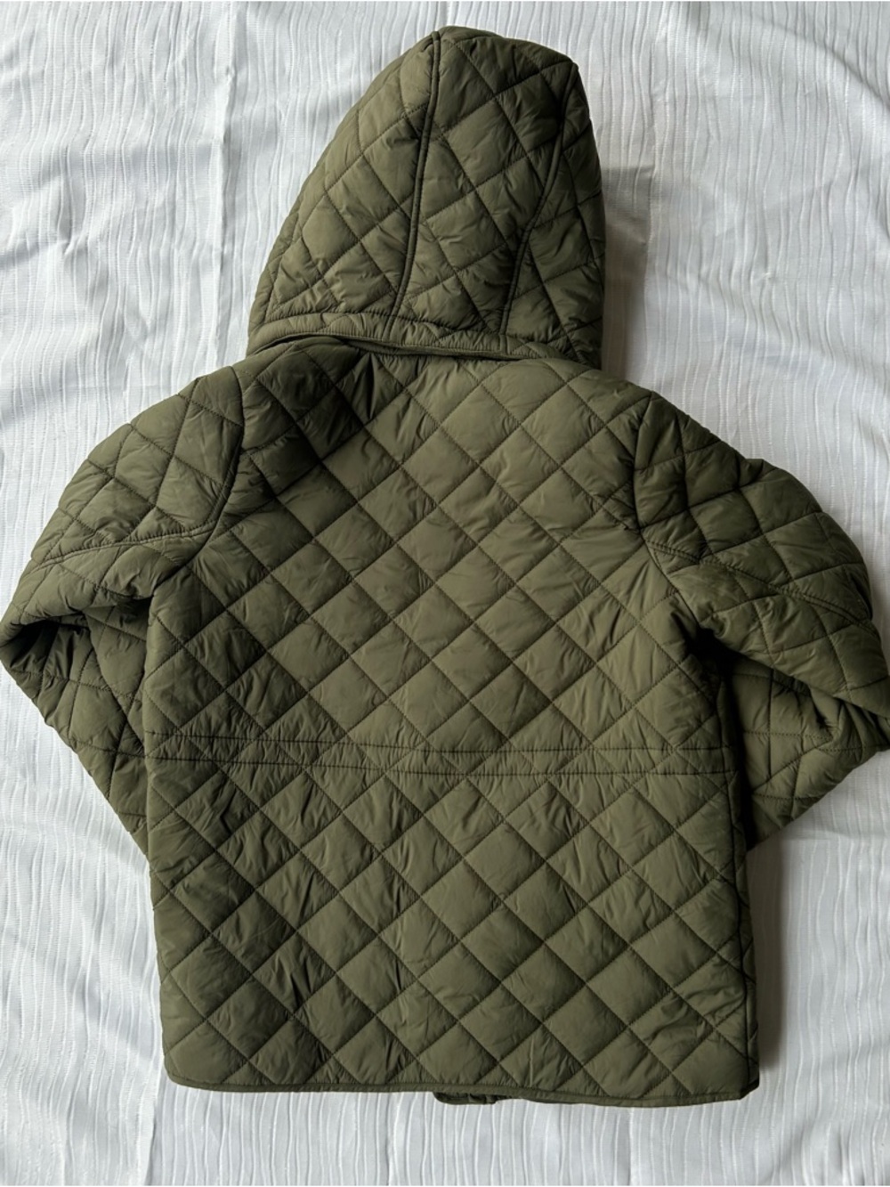 Weatherproof Quilted Hooded Coat in Sage Green - Picture 6 of 6